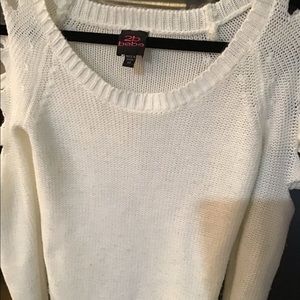 2b Bebe sweater with cutoff on arms